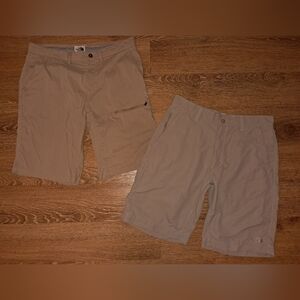 The North Face Men's Cargo Shorts Bundle Tan + Khaki Size 34